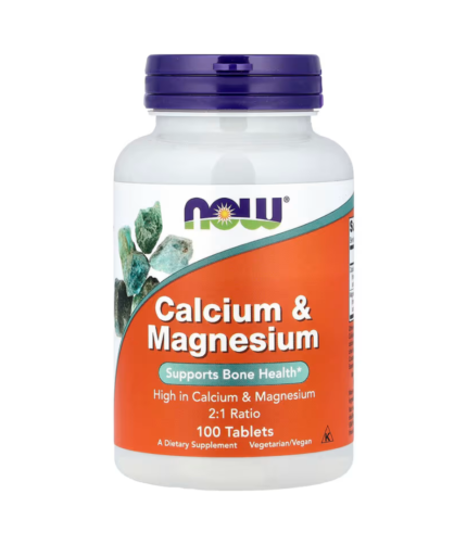 now Calcium Magnesium 100 Tablets