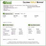 California Gold Nutrition Buffered Gold C 8oz original