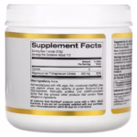 California Gold Nutrition Magnesium Powder Beverage Unflavored 10 oz supplement facts