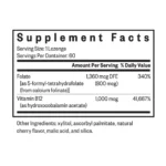 Seeking Health Hydroxo B12 with Folinic Acid -- 60 Lozenges supplement facts
