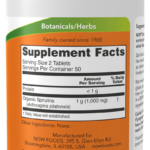 SpirulinaNOW Foods Certified Organic Spirulina 500 mg 100 supplements