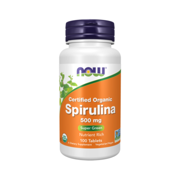 SpirulinaNOW Foods Certified Organic Spirulina 500 mg 100 supplements