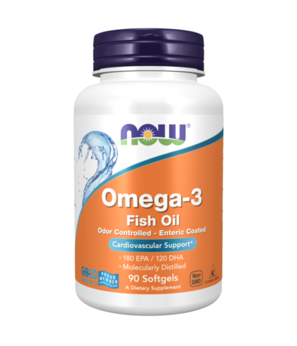 Omega-3, Molecularly Distilled & Enteric Coated 90 Softgels