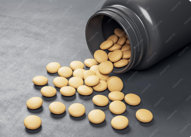 Biotin vitamin tablets for hair, skin, and nail health support