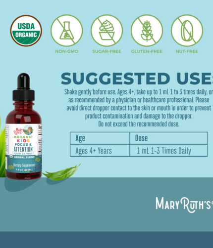 maryruth kids focus and attention 1oz usage