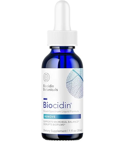 Biocidin Spray bottle for oral and throat wellness with herbal botanical ingredients.