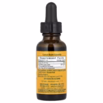 Brown glass dropper bottle labeled Lemon Balm Glycerite, herbal dietary supplement.