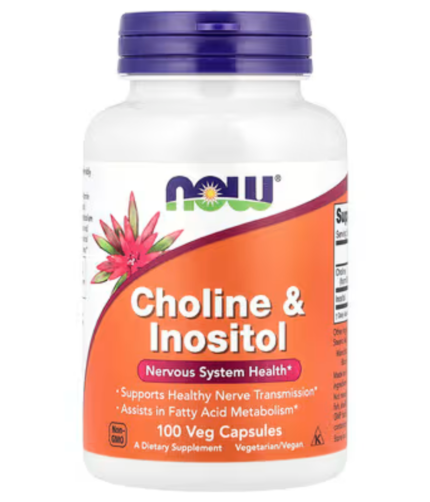 NOW Foods Choline & Inositol 100 Veg Capsules