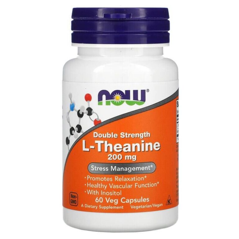 L-Theanine supplement capsules and bottle in Pakistan