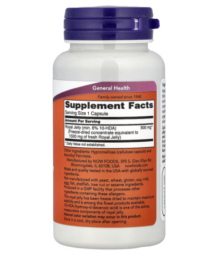 White plastic dietary supplement bottle with a purple cap and an orange 'Supplement Facts' label on the front.