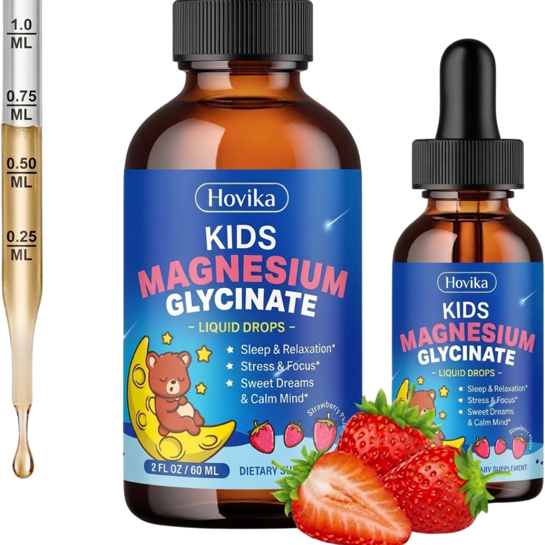 Hovika Kids Magnesium Glycinate 2oz Strawberry Flavor