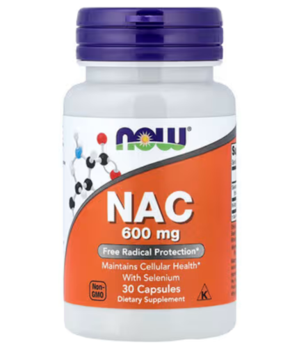 NOW NAC 600MG with selenium 30 capsules (N-Acetyl Cysteine)
