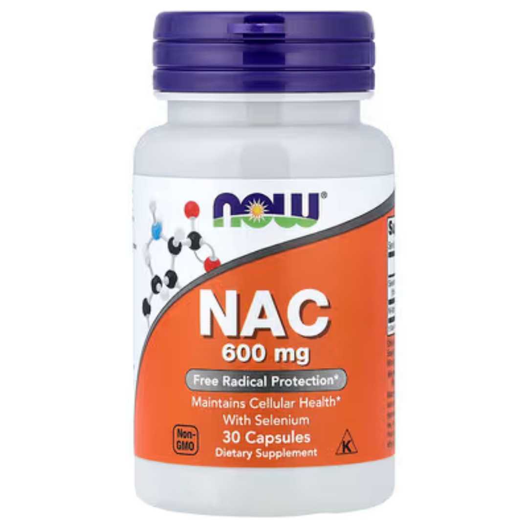 NAC With Selenium, 30 Capsules 1,, NOW NAC 600MG with selenium 30 capsules (N-Acetyl Cysteine)