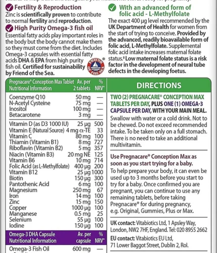 Pregnacare Conception Max - 84 Tablets 1
