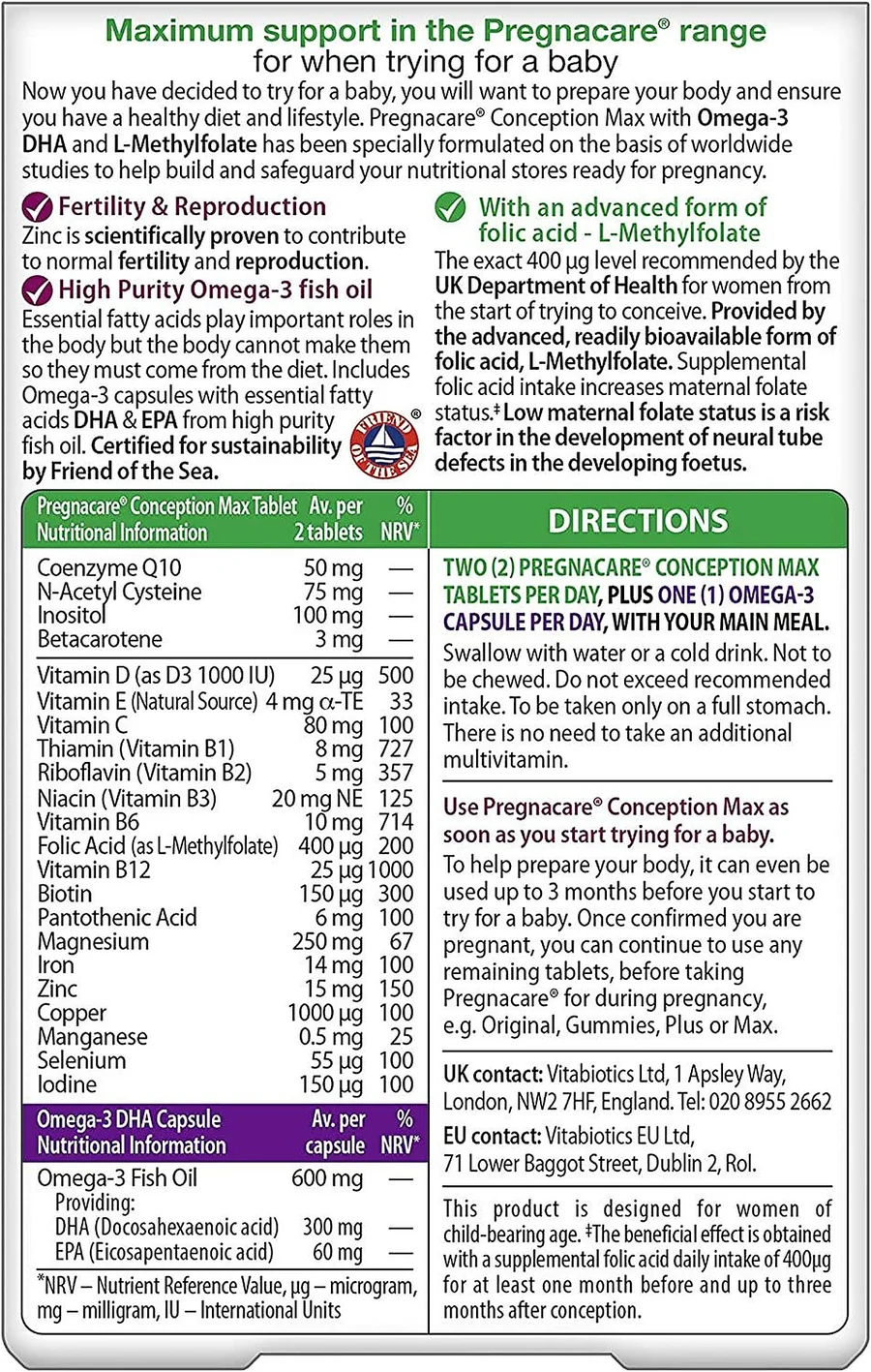 Pregnacare Conception Max - 84 Tablets 2 Pregnacare Conception Max - 84 Tablets 1