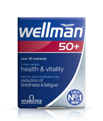 Vitabiotics Wellman 50+ is a comprehensive nutritional formula specially developed to support health and vitality in men aged 50 and above. Packed with over 30 nutrients—including iron to help reduce tiredness and fatigue—it supports energy levels, heart health, and overall well-being in active men